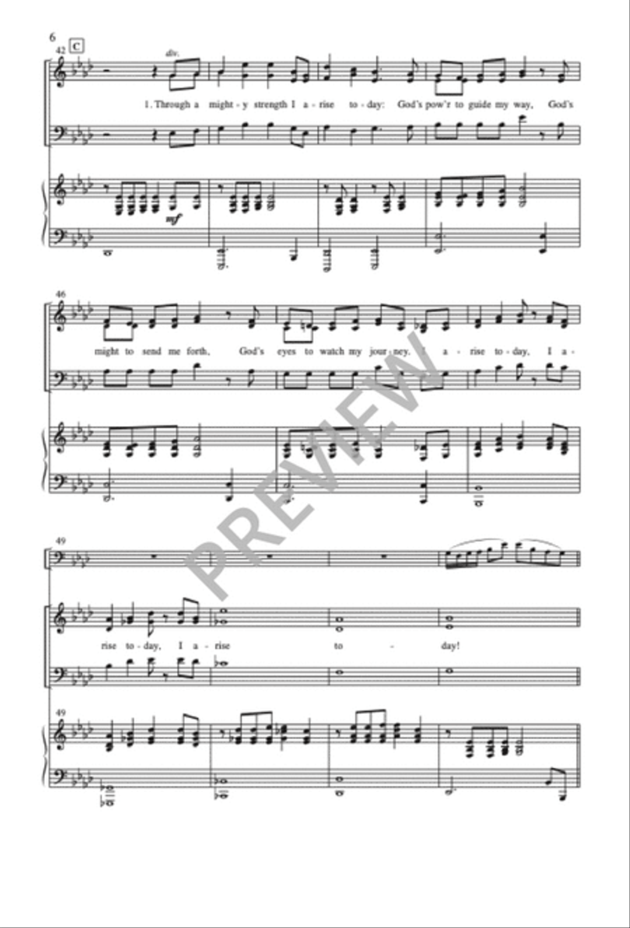 I Arise Today 4-Part scores gallery preview page 6