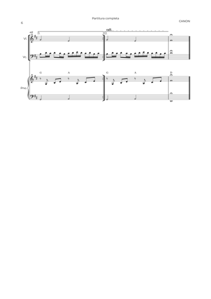 CANON IN D - STRING PIANO TRIO (VIOLIN, CELLO & PIANO) image number null