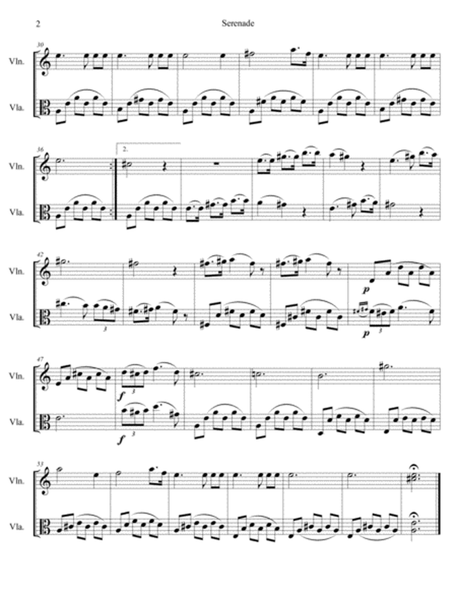 Franz Schubert - Serenade from Schwanengesand arr. for string duo (score and parts)