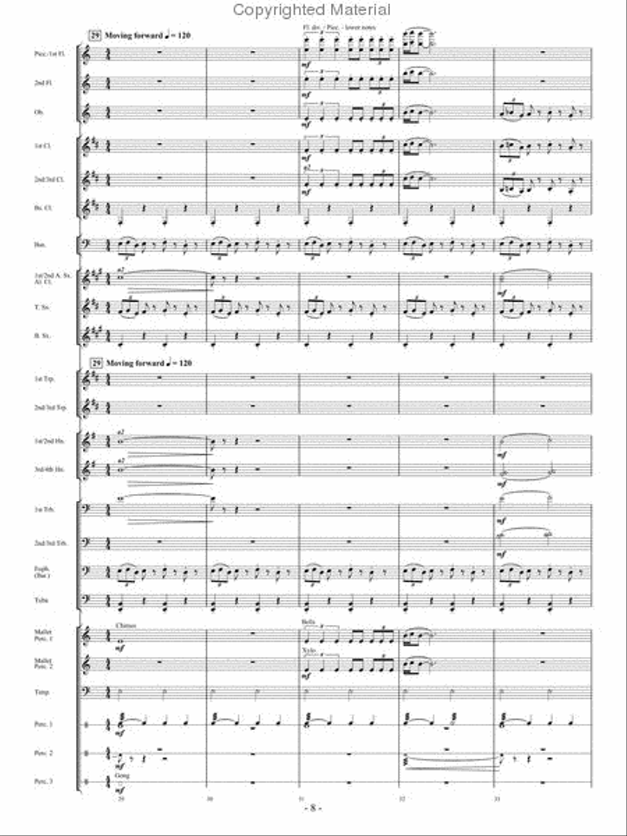 In Pursuit of Troy Concert Band - Sheet Music page 6