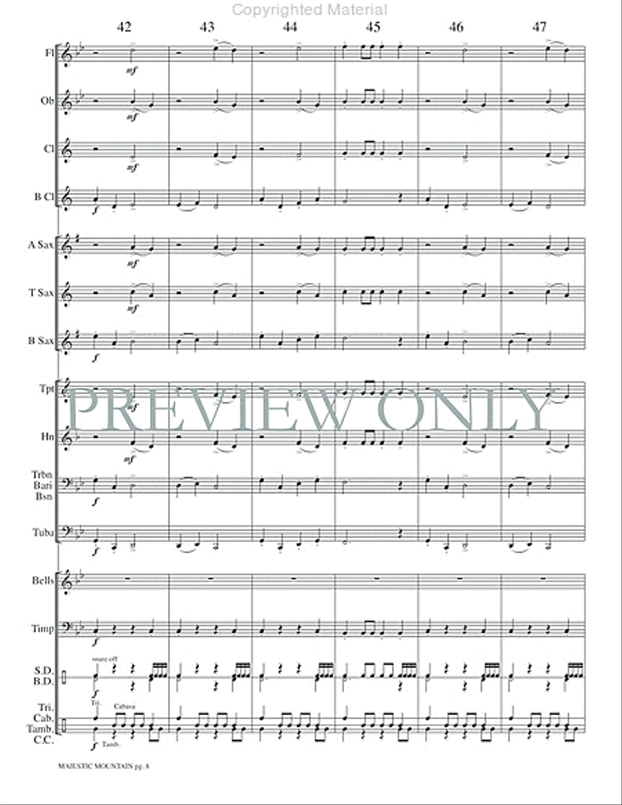 Majestic Mountain Concert Band scores gallery preview page 11