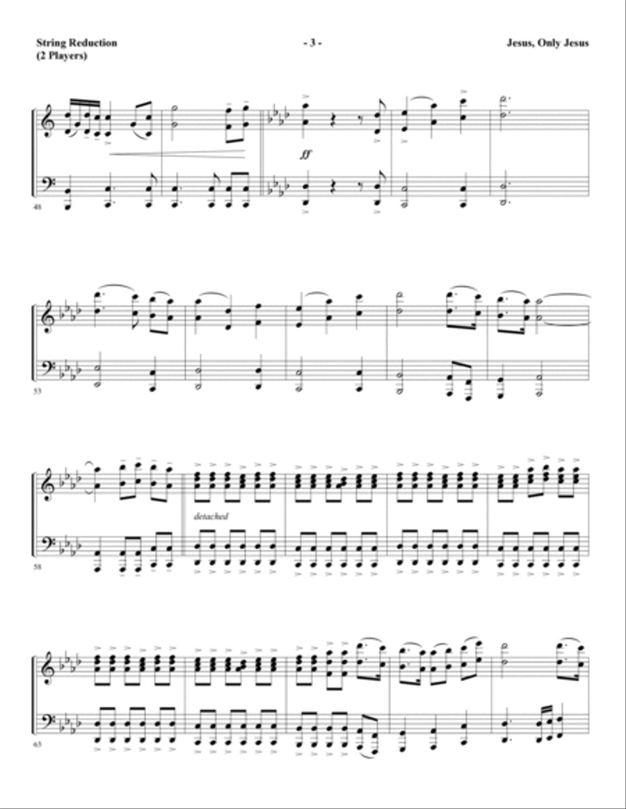 Jesus, Only Jesus - Keyboard String Reduction Choir scores gallery preview page 3