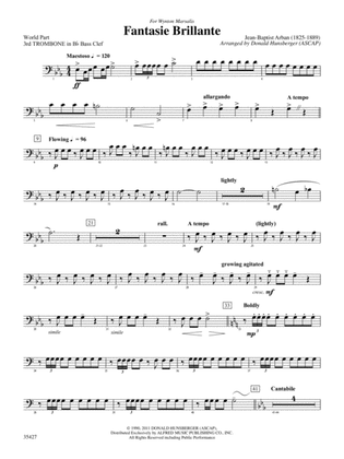 Fantasie Brillante: (wp) 3rd B-flat Trombone B.C.