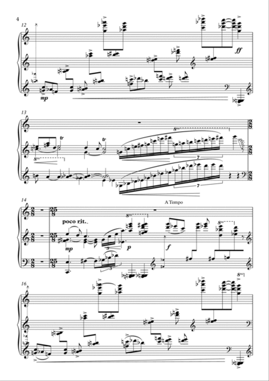 Danse sur le vitre (Valle mbi xham) for piano AELFIOR EDITIONS Piano Solo scores gallery preview page 4