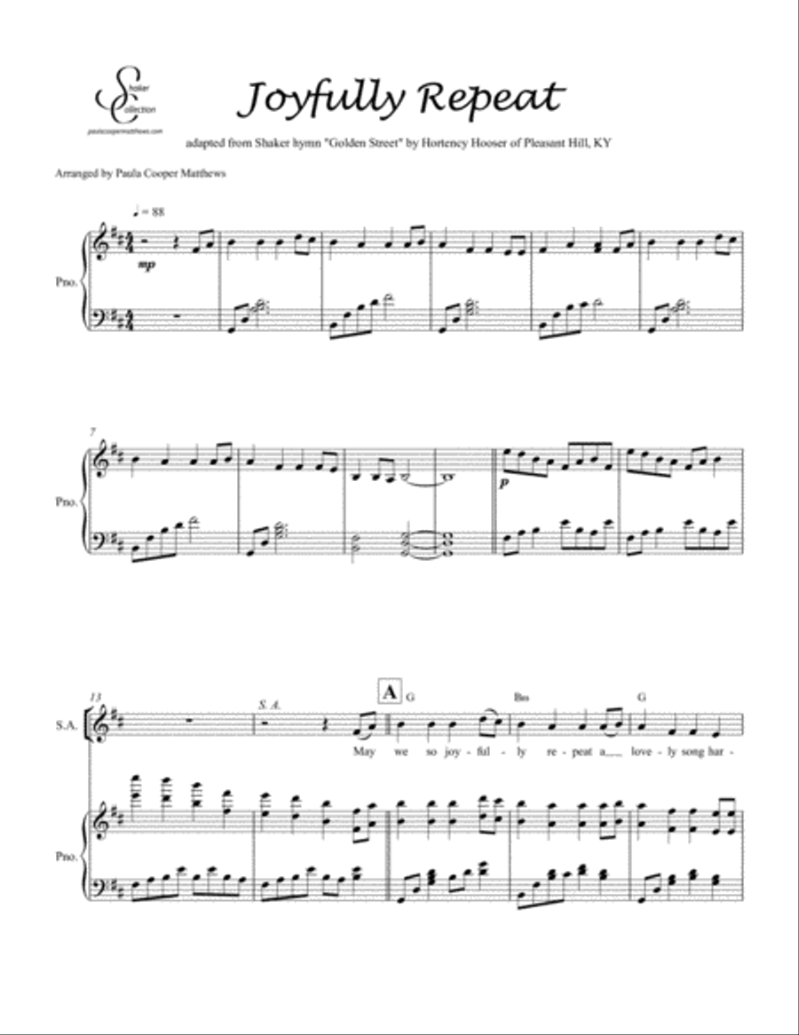 Joyfully Repeat Joyfully Repeat 4-Part scores gallery preview page 6