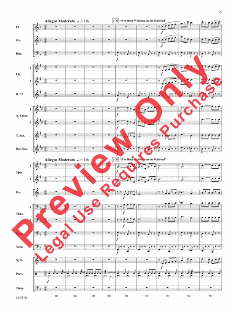 Hobo Train Concert Band scores gallery preview page 16