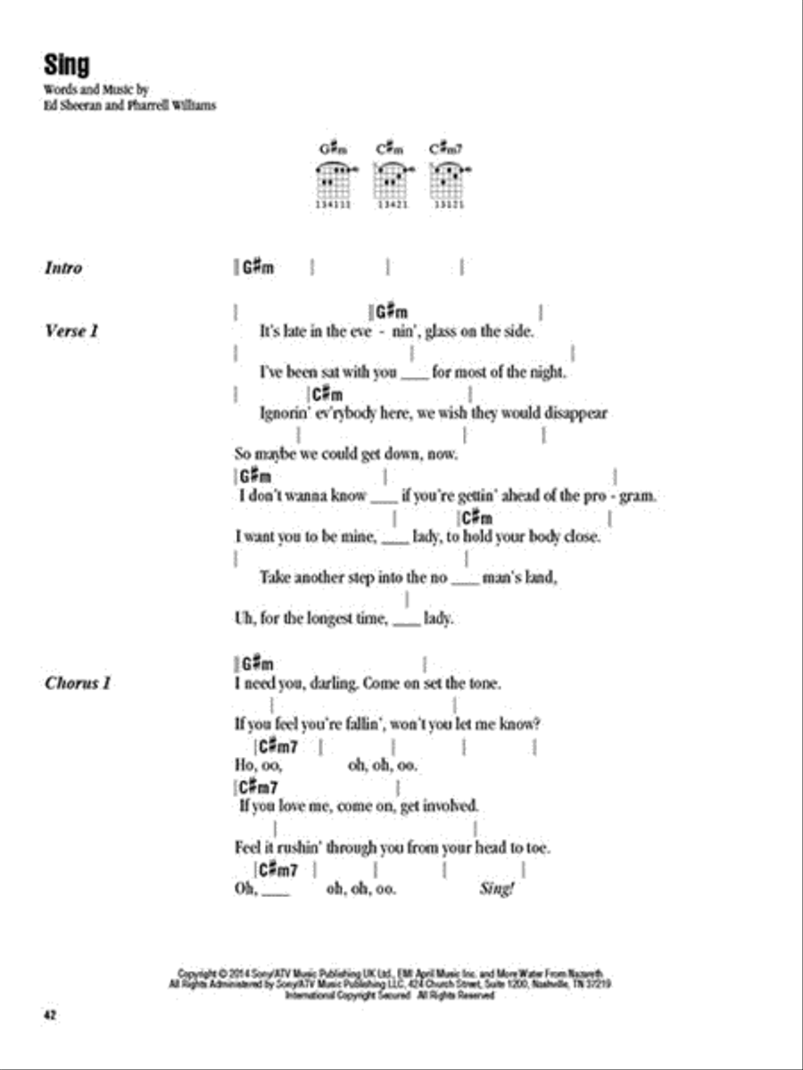 Ed Sheeran - Strum & Sing Guitar Electric Guitar scores gallery preview page 4