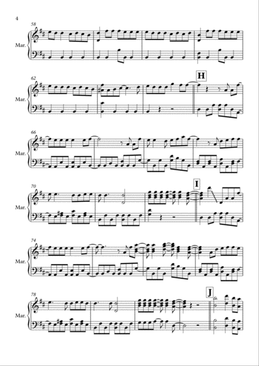The Greatest Show Marimba scores gallery preview page 4