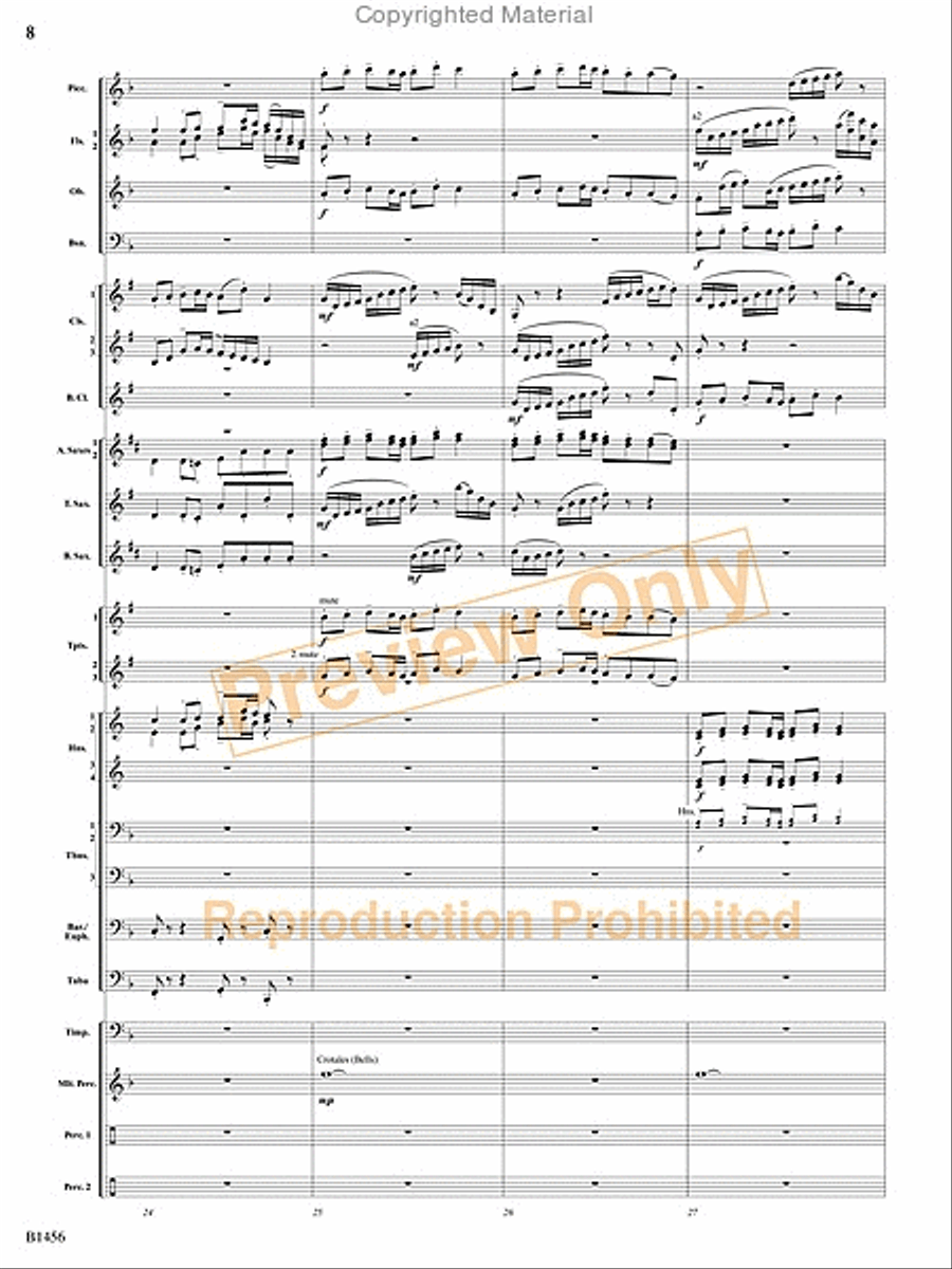 Overture to a Winter Celebration Concert Band scores gallery preview page 7