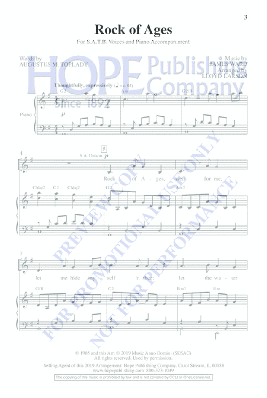 Rock of Ages Rock of Ages 4-Part scores gallery preview page 2