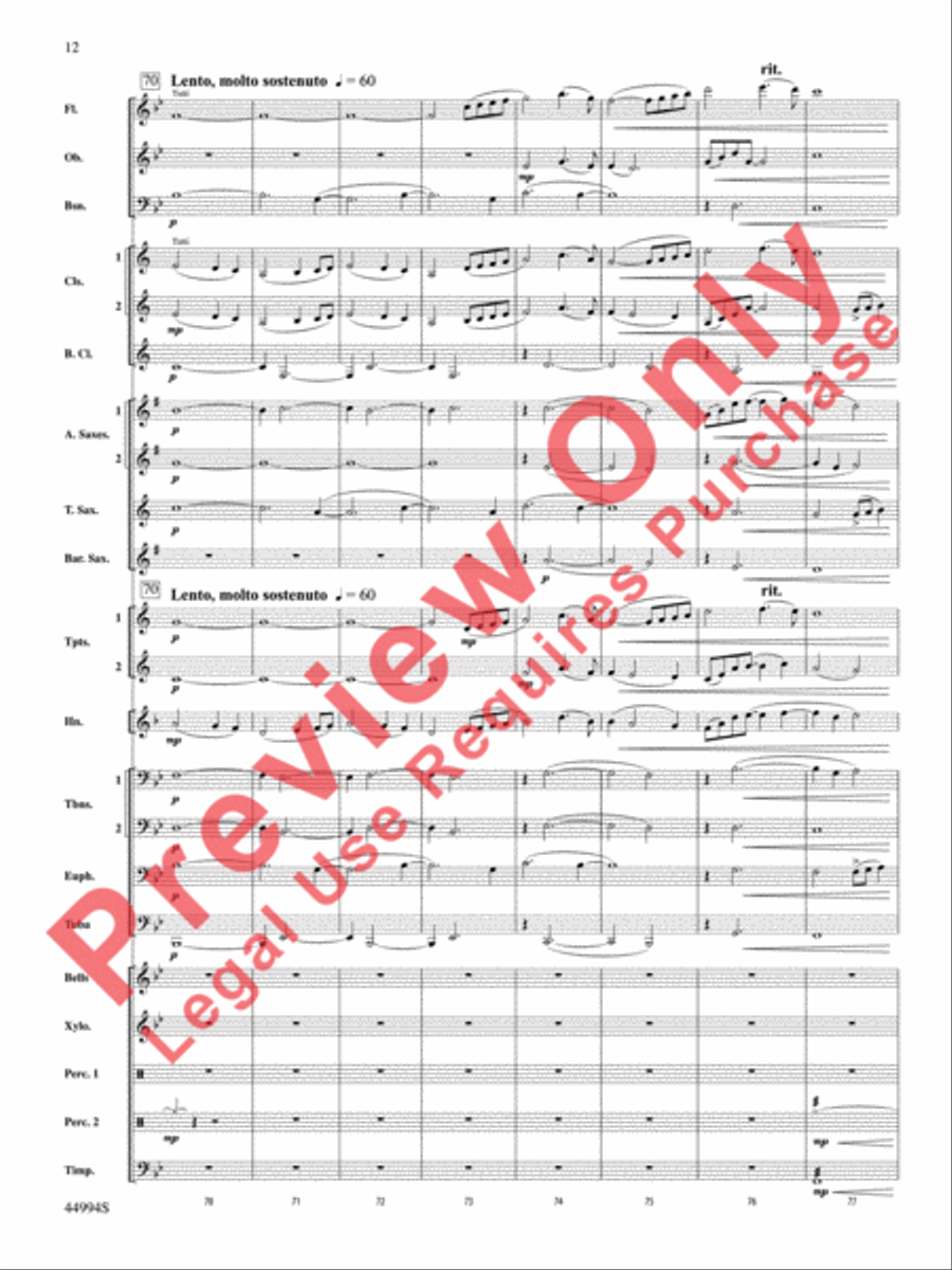 In tantum lux Concert Band scores gallery preview page 13