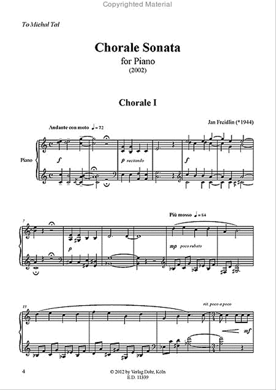 Chorale Sonata für Klavier (2002) Piano Solo scores gallery preview page 2