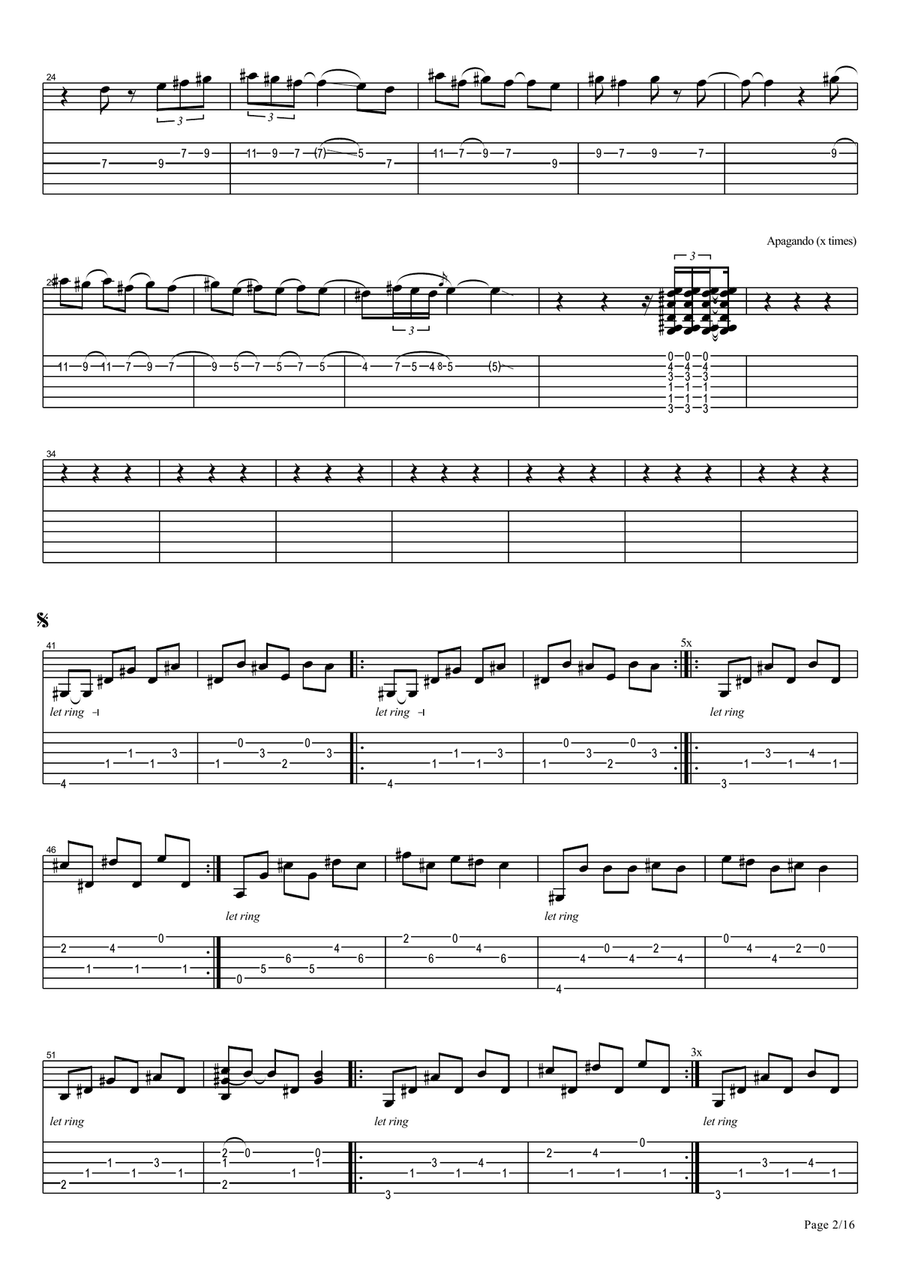 Vicente Amigo - Ciudad De Las Ideas - 8 - Ciudad De Las Ideas Acoustic Guitar scores gallery preview page 2