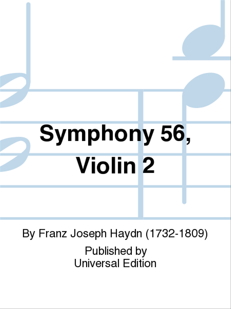 Symphony 56, Violin 2 by Franz Joseph Haydn Violin - Sheet Music