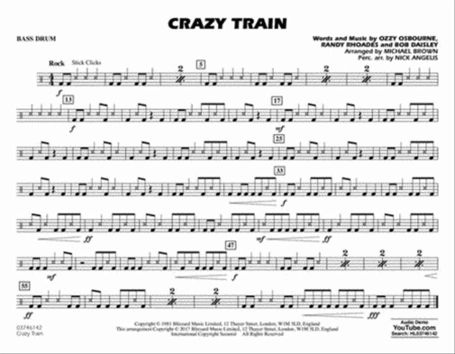 Crazy Train Marching Band scores gallery preview page 13