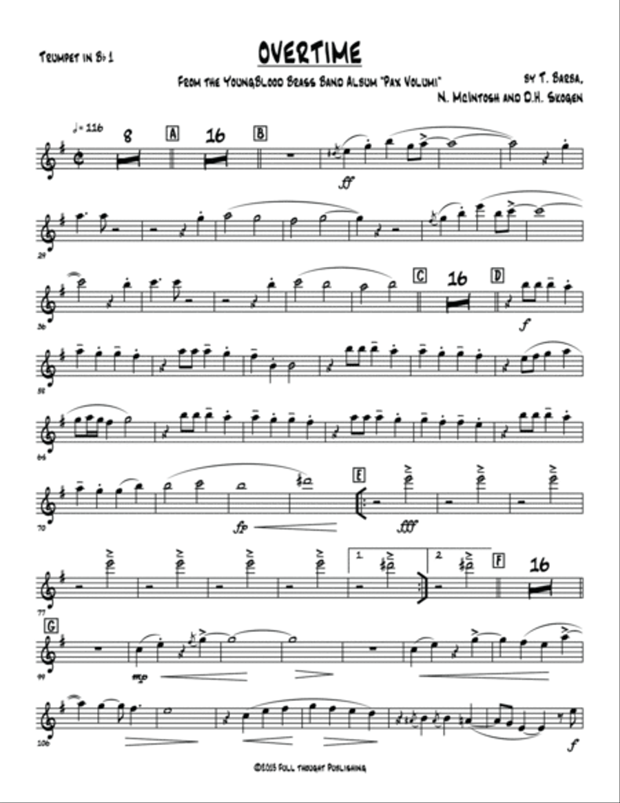Overtime Tenor Saxophone scores gallery preview page 3