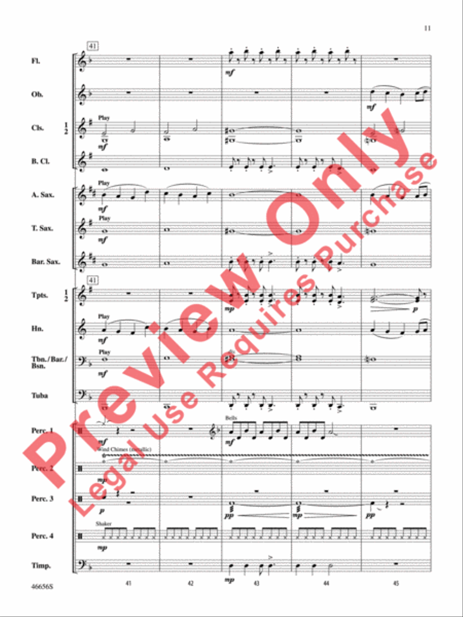Cha'La Concert Band scores gallery preview page 12