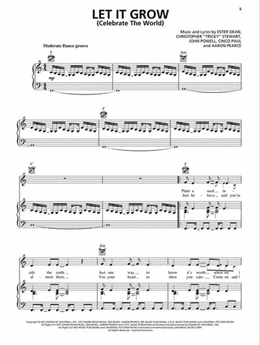 The Lorax The Lorax Piano, Vocal, Guitar scores gallery preview page 3