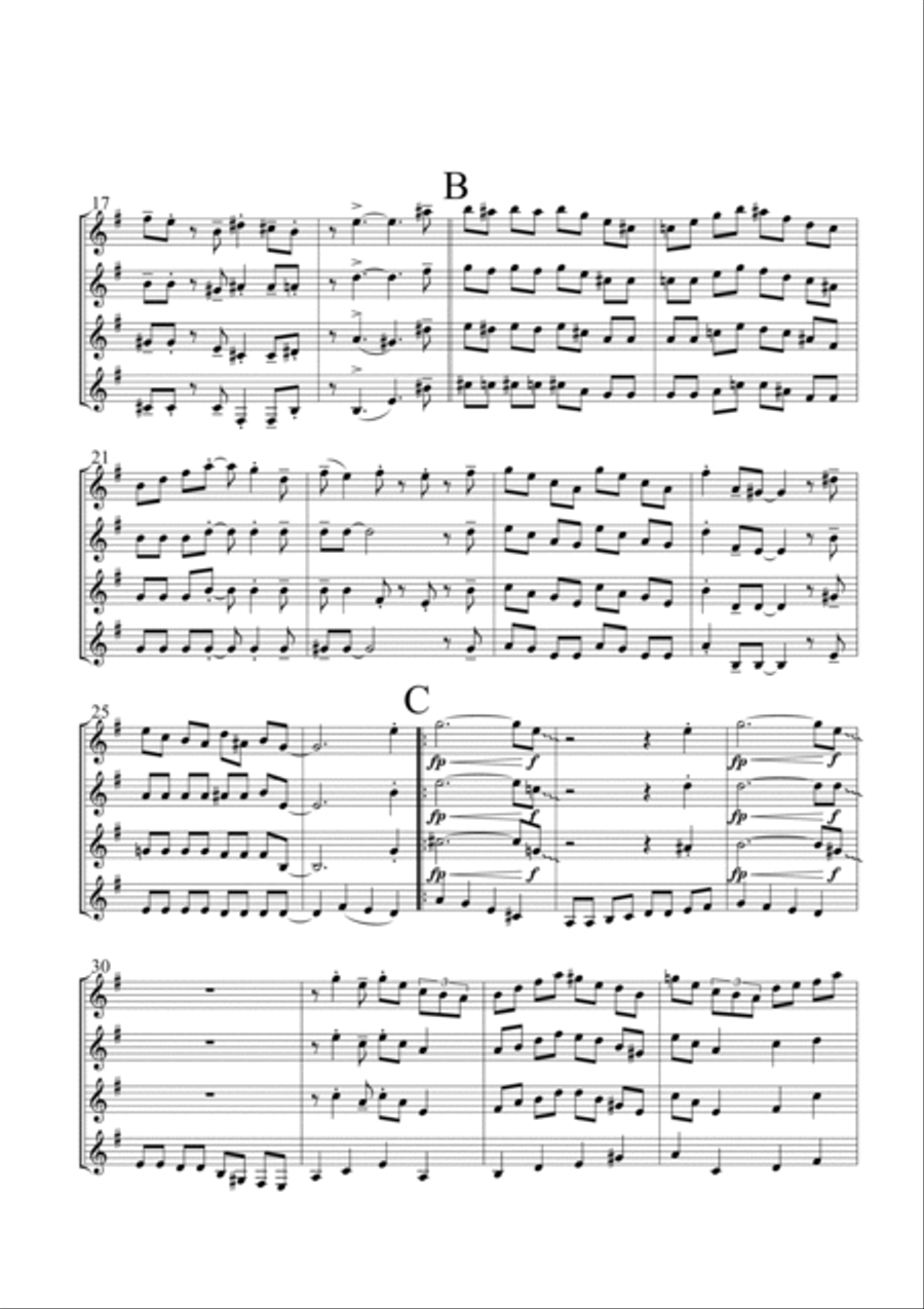 Four Brothers Woodwind Quartet scores gallery preview page 3