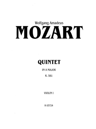 Book cover for Quintet, K. 581: 1st Violin