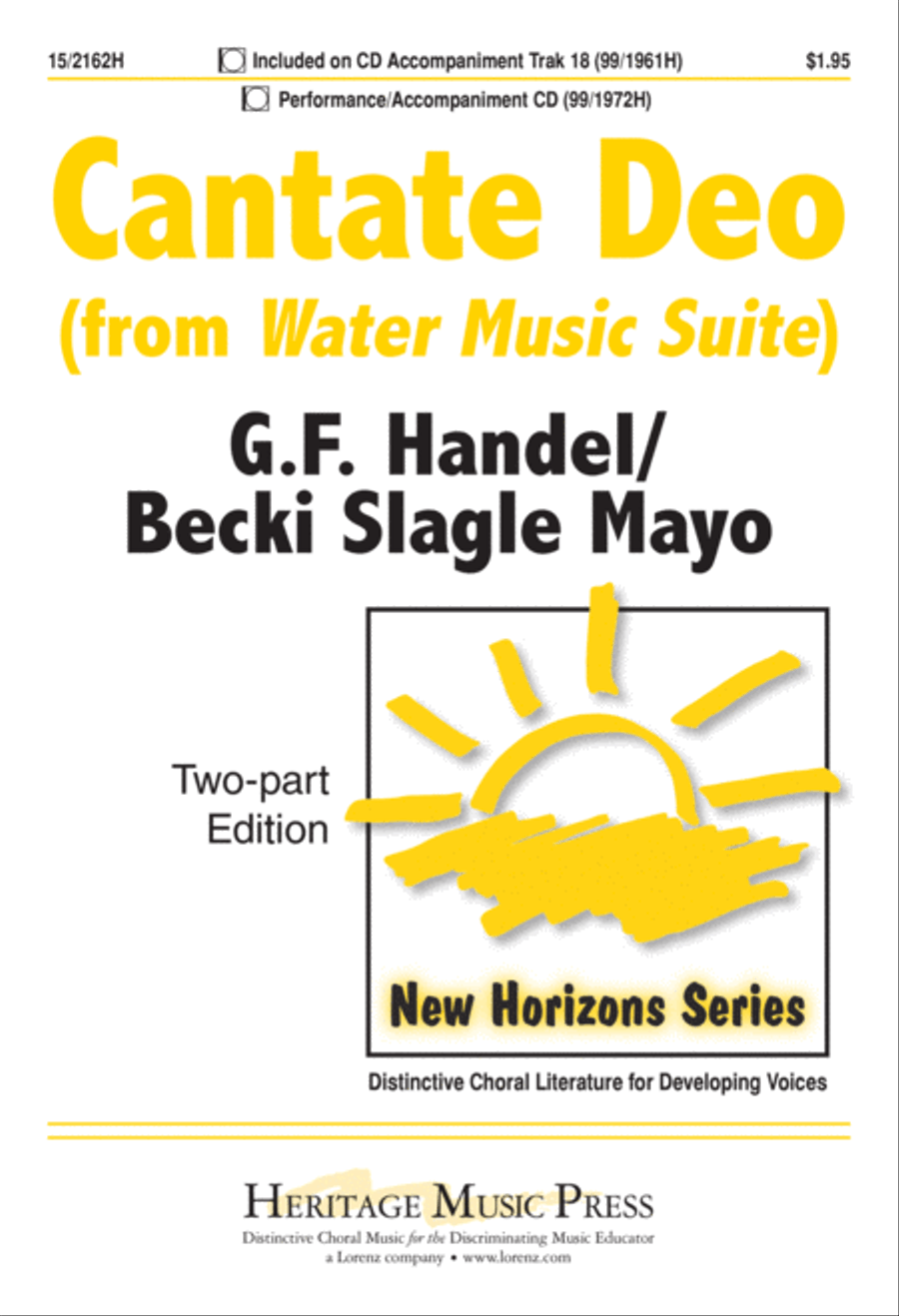 Cantate Deo (from Water Music Suite) 2-Part scores gallery preview page 1