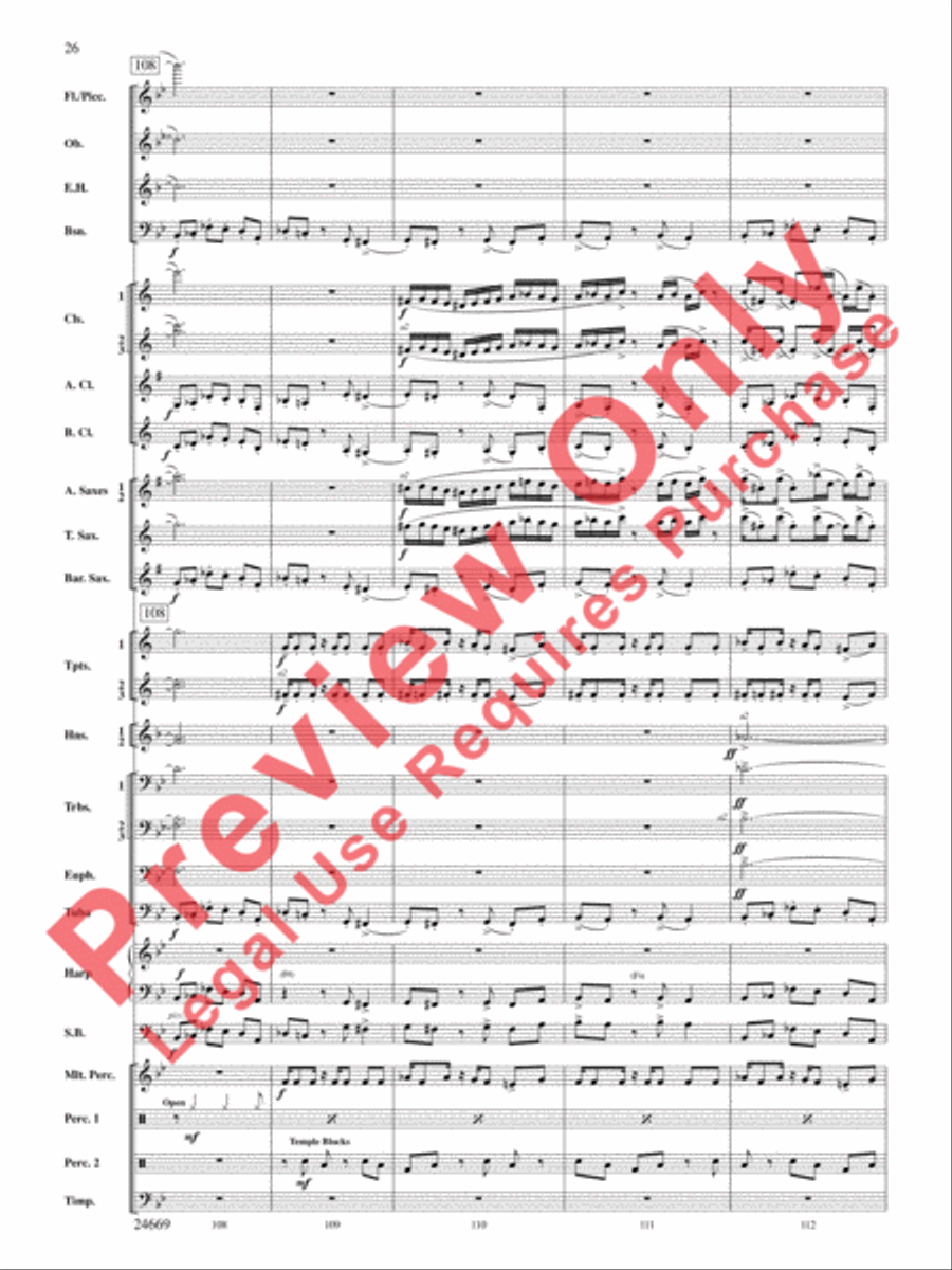 Metroplex: Three Postcards from Manhattan Concert Band scores gallery preview page 27