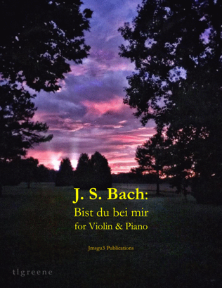 Bach: Bist du bei mir BWV 508 for Violin & Piano
