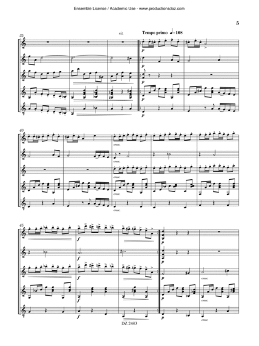 Boléro No. 1 Boléro No. 1 Guitar Ensemble scores gallery preview page 5