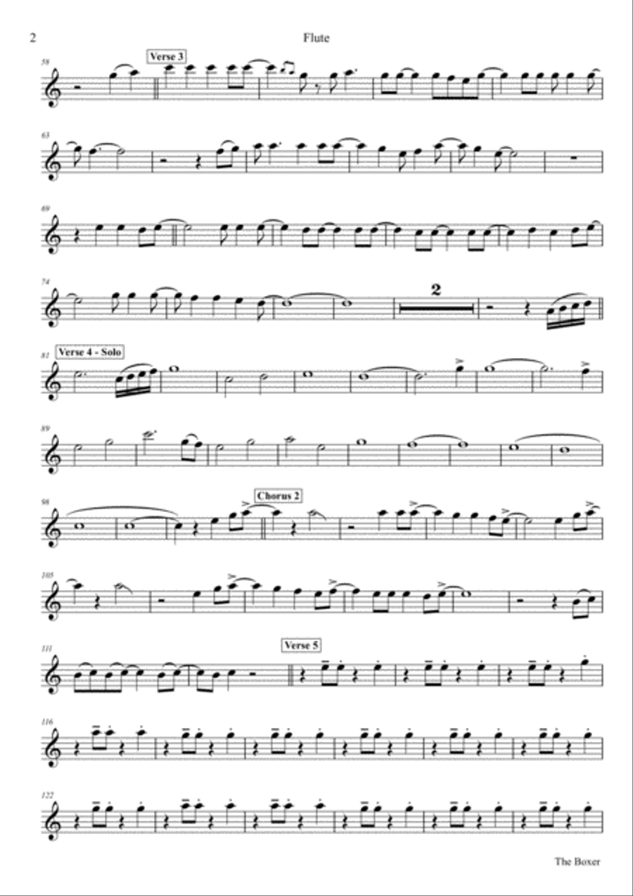 The Boxer The Boxer Woodwind Quintet scores gallery preview page 6