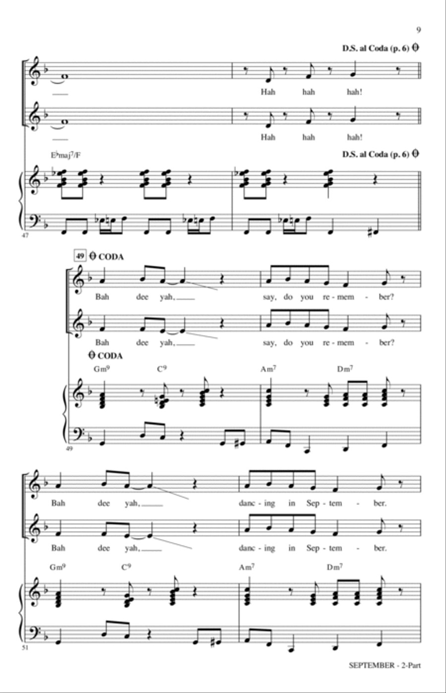 September (arr. Roger Emerson) 2-Part scores gallery preview page 7