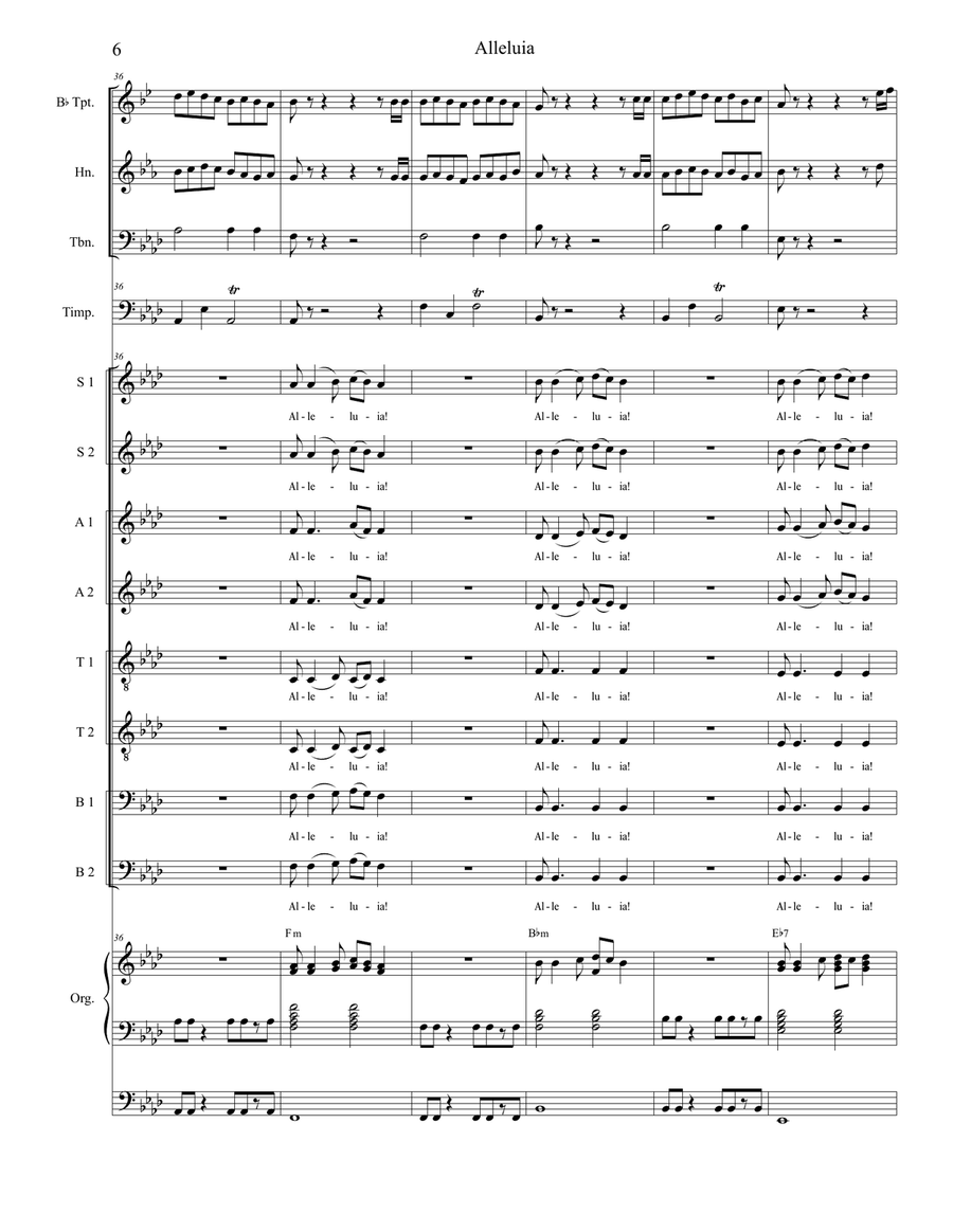Alleluia Divisi scores gallery preview page 6