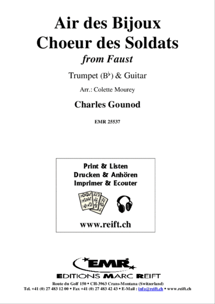 Air des Bijoux / Choeur des Soldats Trumpet scores gallery preview page 2