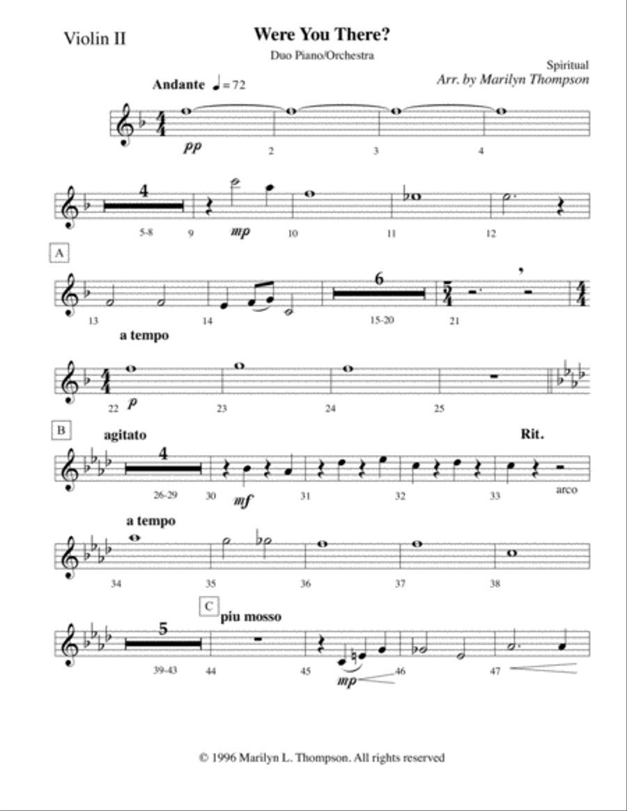 Were You There--Parts Were You There--Parts Percussion Ensemble scores gallery preview page 2