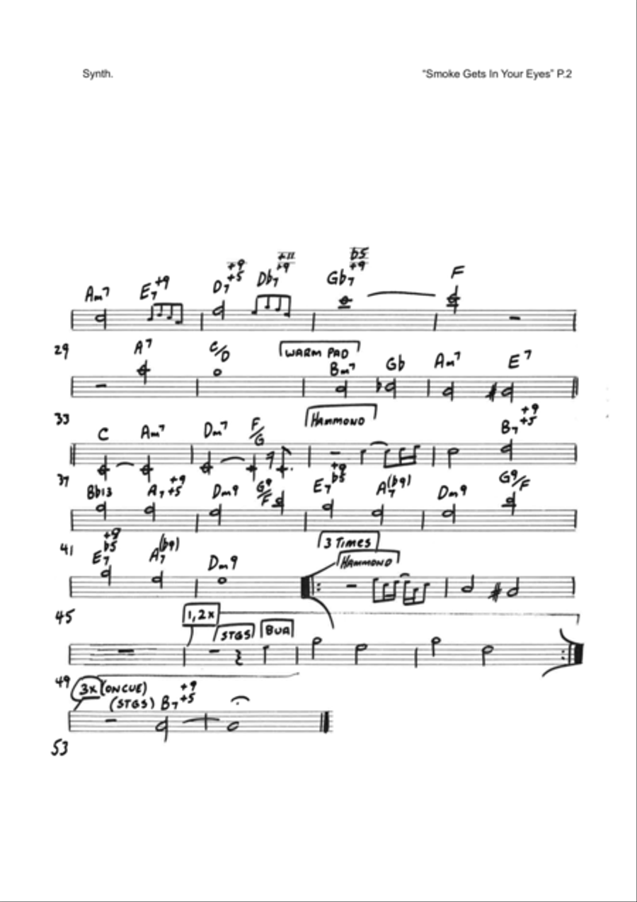 Smoke Gets In Your Eyes Bass Voice scores gallery preview page 2