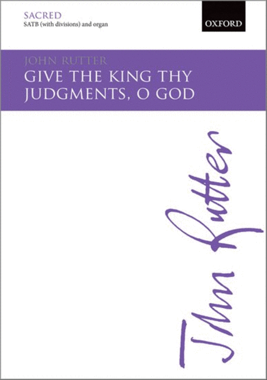 Give the king thy judgments, O God 4-Part scores gallery preview page 1