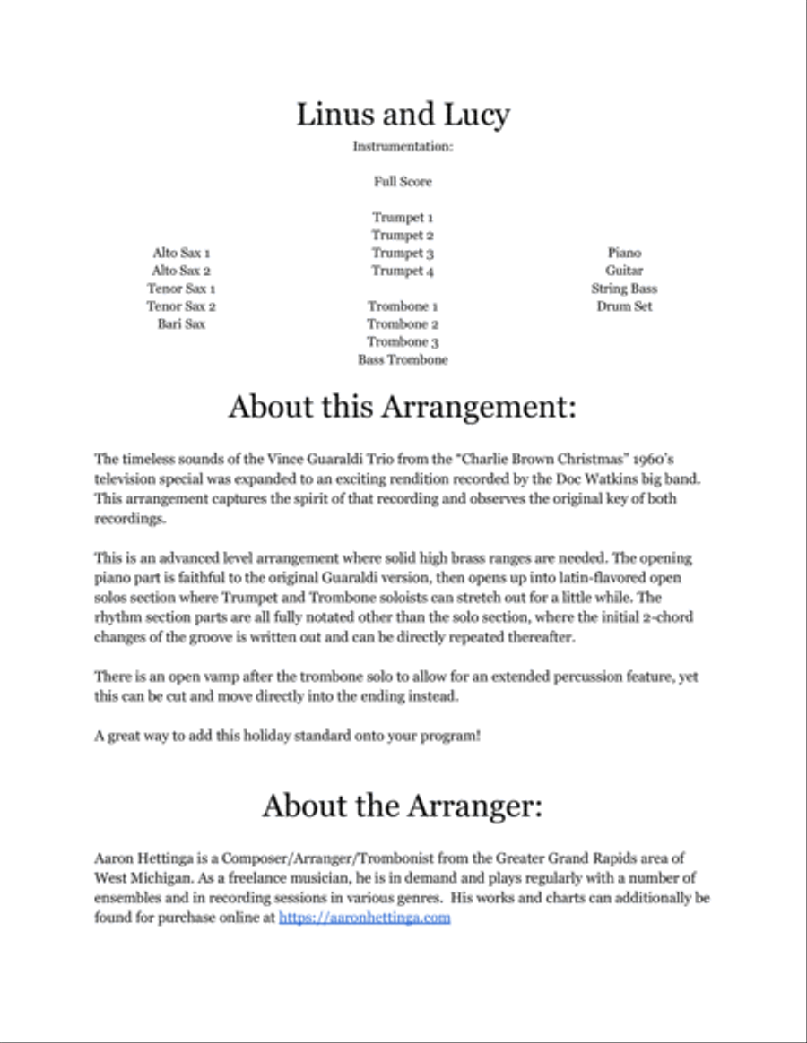 Linus And Lucy Jazz Ensemble scores gallery preview page 2
