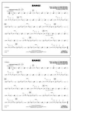 Bang! (arr. Ishbah Cox) - Cymbals