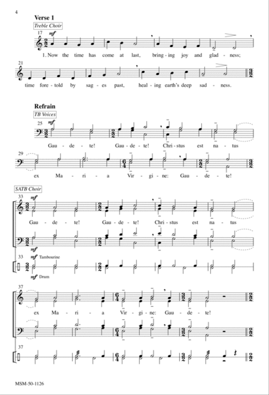 Gaudete 4-Part scores gallery preview page 4
