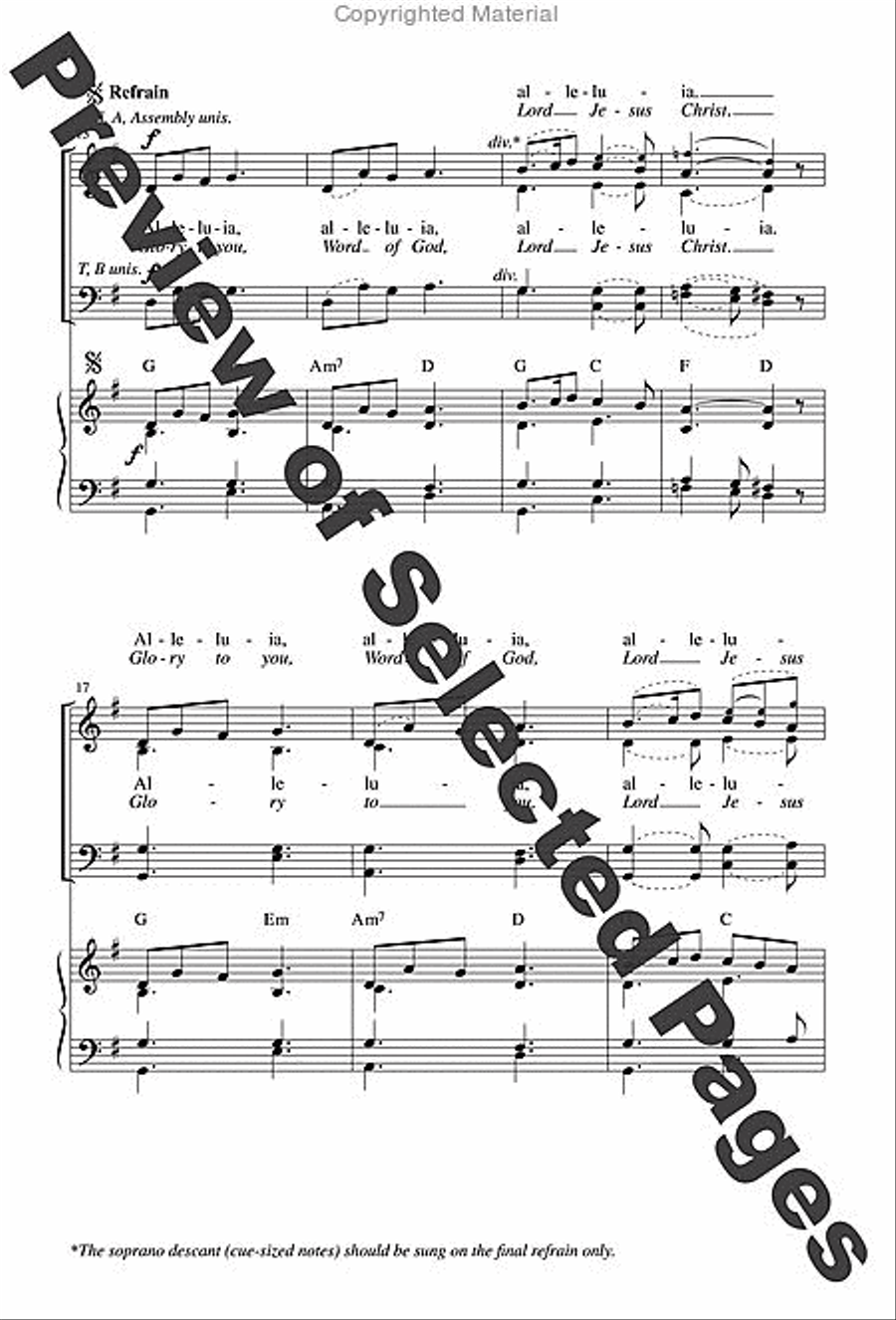 Jubilation Mass - Choral / Accompaniment edition 4-Part scores gallery preview page 13