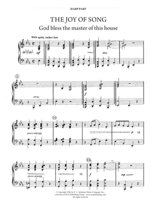 The Seven Joys of Christmas: 7. The Joy of Song: God bless the master of this house (Downloadable Harp Part)