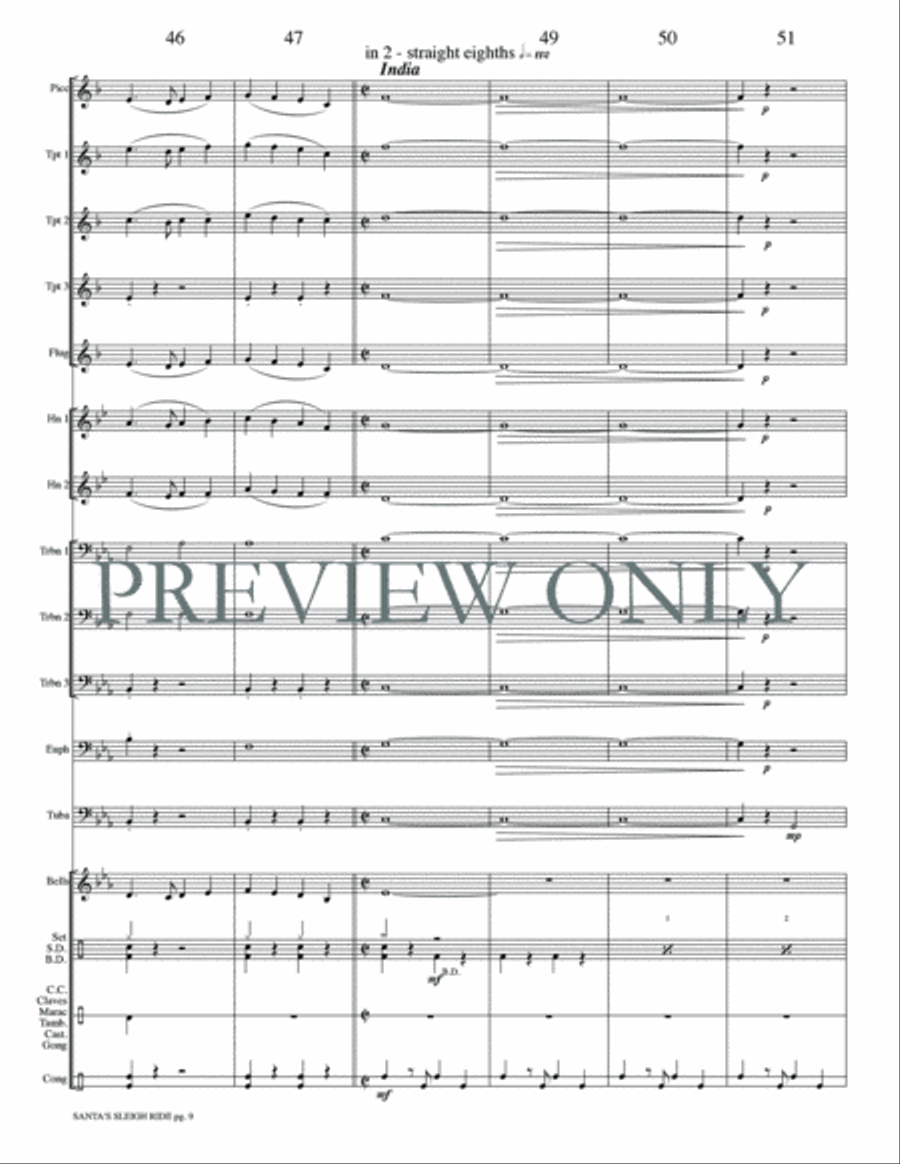 Santa's Sleigh Ride Small Ensemble scores gallery preview page 11