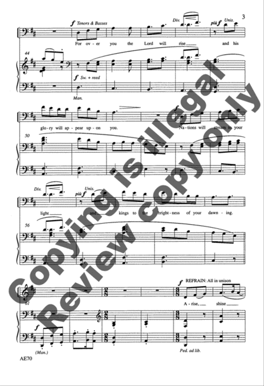 Arise, Shine (Epiphany Canticle) 4-Part scores gallery preview page 5