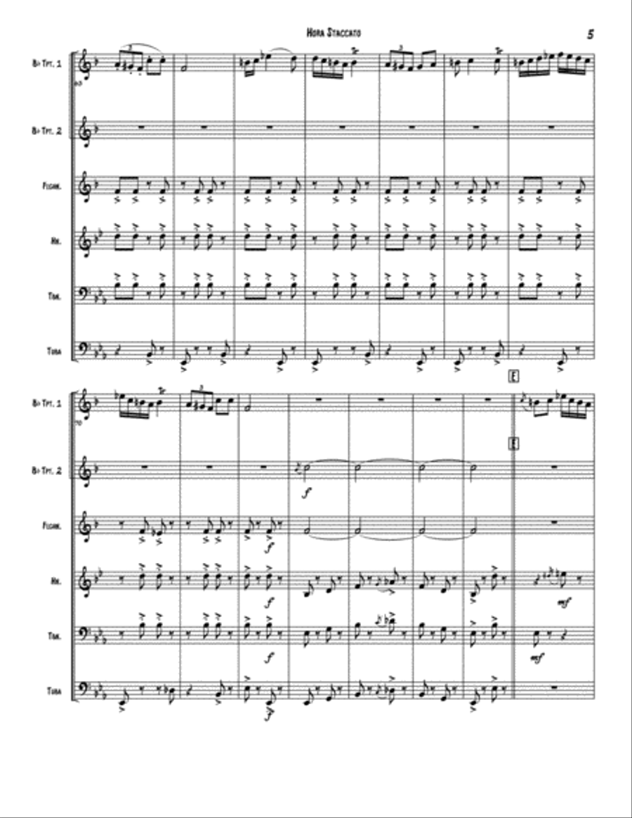 Hora Staccato Hora Staccato Brass Ensemble scores gallery preview page 5