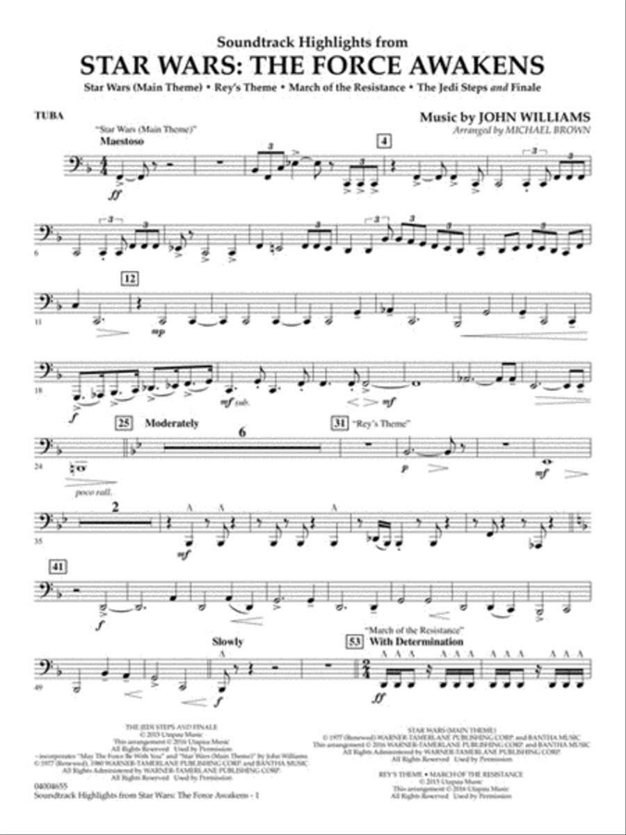 Soundtrack Highlights from Star Wars: The Force Awakens Concert Band scores gallery preview page 9