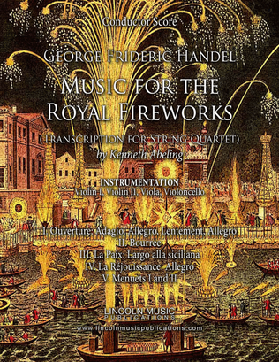 Book cover for Handel – Music for the Royal Fireworks (for String Quartet)