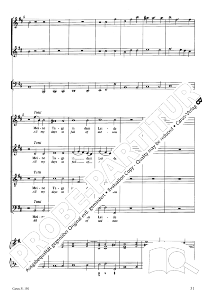 O my Lord, I long for thee (Nach dir, Herr, verlanget mich) 4-Part scores gallery preview page 54