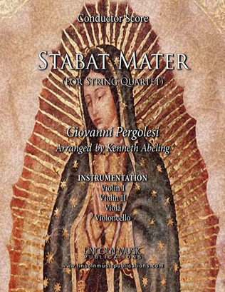 Book cover for Pergolesi – Stabat Mater (for String Quartet)