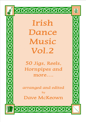 Book cover for Irish Dance Music Vol.2 for Flute; 50 Jigs, Reels, Hornpipes and more....