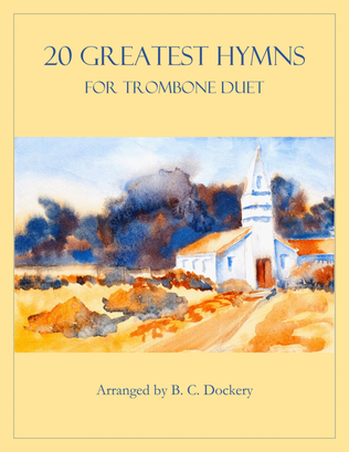 Book cover for 20 Greatest Hymns for Trombone Duet