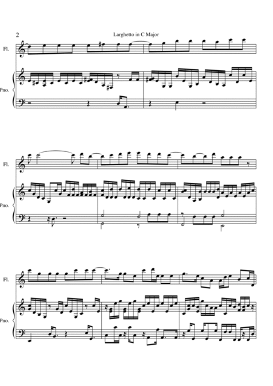 Larghetto in C Major from 